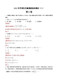 2024年高考数学第一轮复习艺术生仿真演练综合测试（一）（解析版）