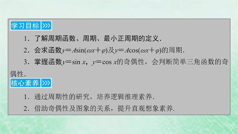 新教材适用2023_2024学年高中数学第5章三角函数5.4三角函数的图象与性质5.4.2正弦函数余弦函数的性质第1课时周期性与奇偶性课件新人教A版必修第一册04