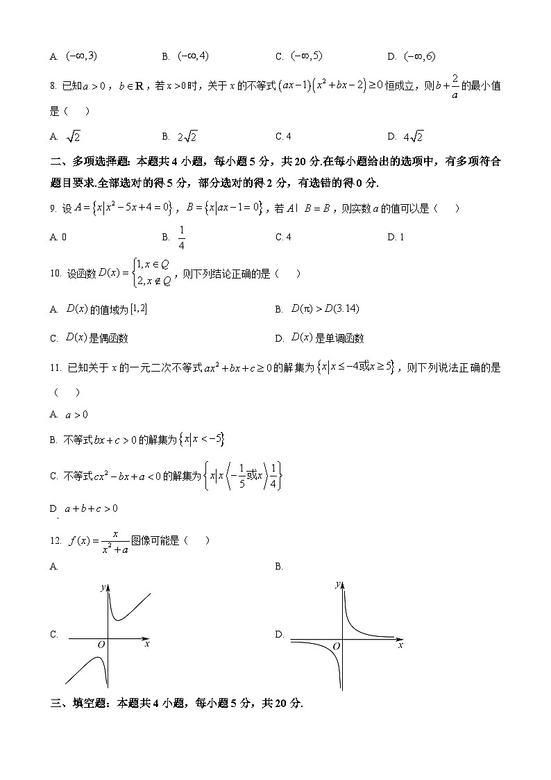 【期中真题】江苏省南京市金陵中学2022-2023学年高一上学期期中数学试题.zip02