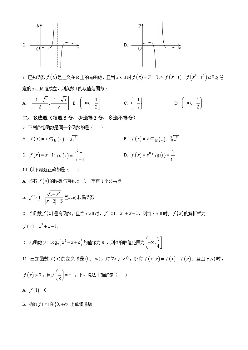 【期中真题】黑龙江省牡丹江市第一高级中学2022-2023学年高一上学期期中数学试题.zip02