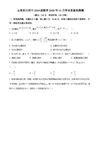 【期中真题】山东师范大学附属中学2021届高三11月学业水平测试数学试题.zip