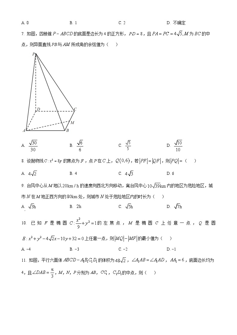 【期中真题】山西省部分名校2022-2023学年高二上学期期中联考数学试题.zip02