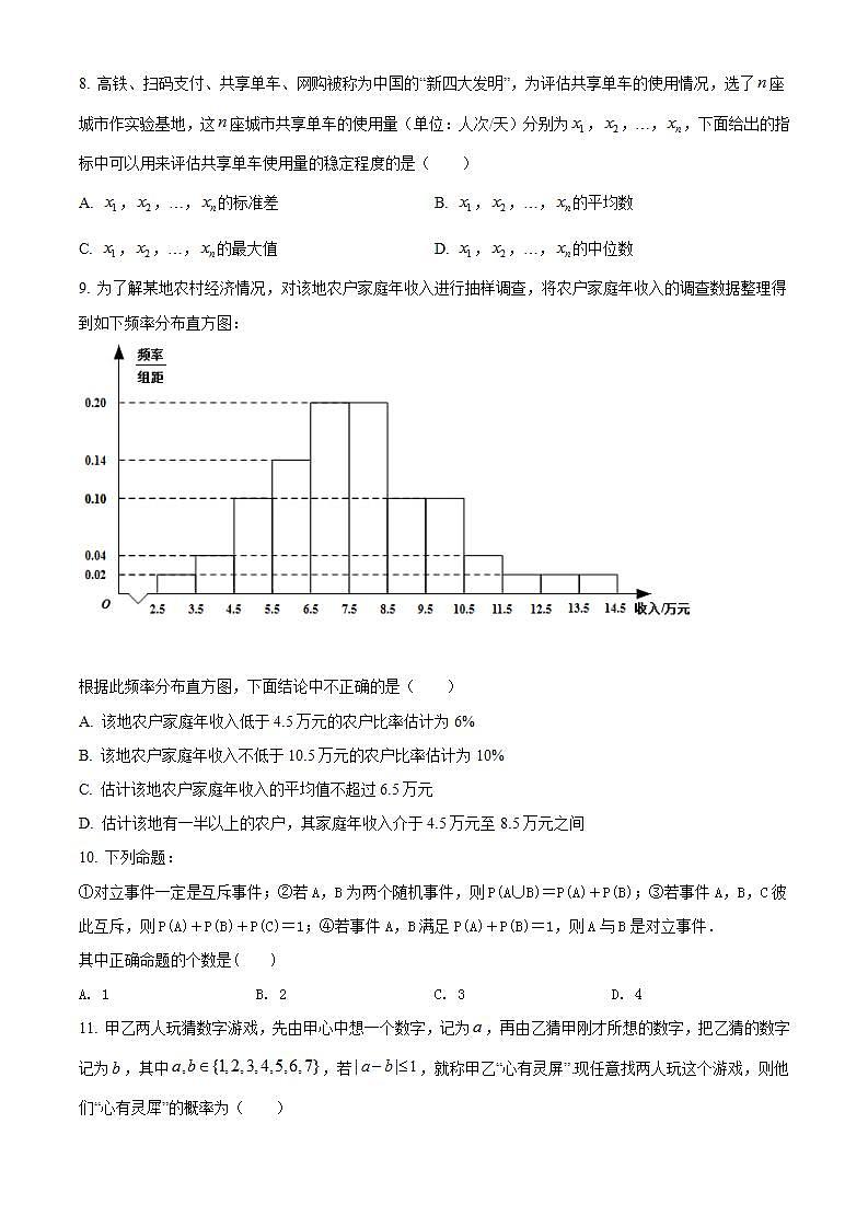 【期中真题】陕西省西安市西北工业大学附属中学2021-2022学年高二上学期期中理科数学试题（原卷版）第2页