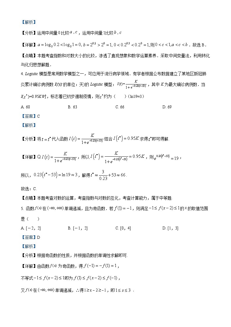 河南省实验中学2021-2022学年高三数学（理）上学期期中试题（Word版附解析）第2页