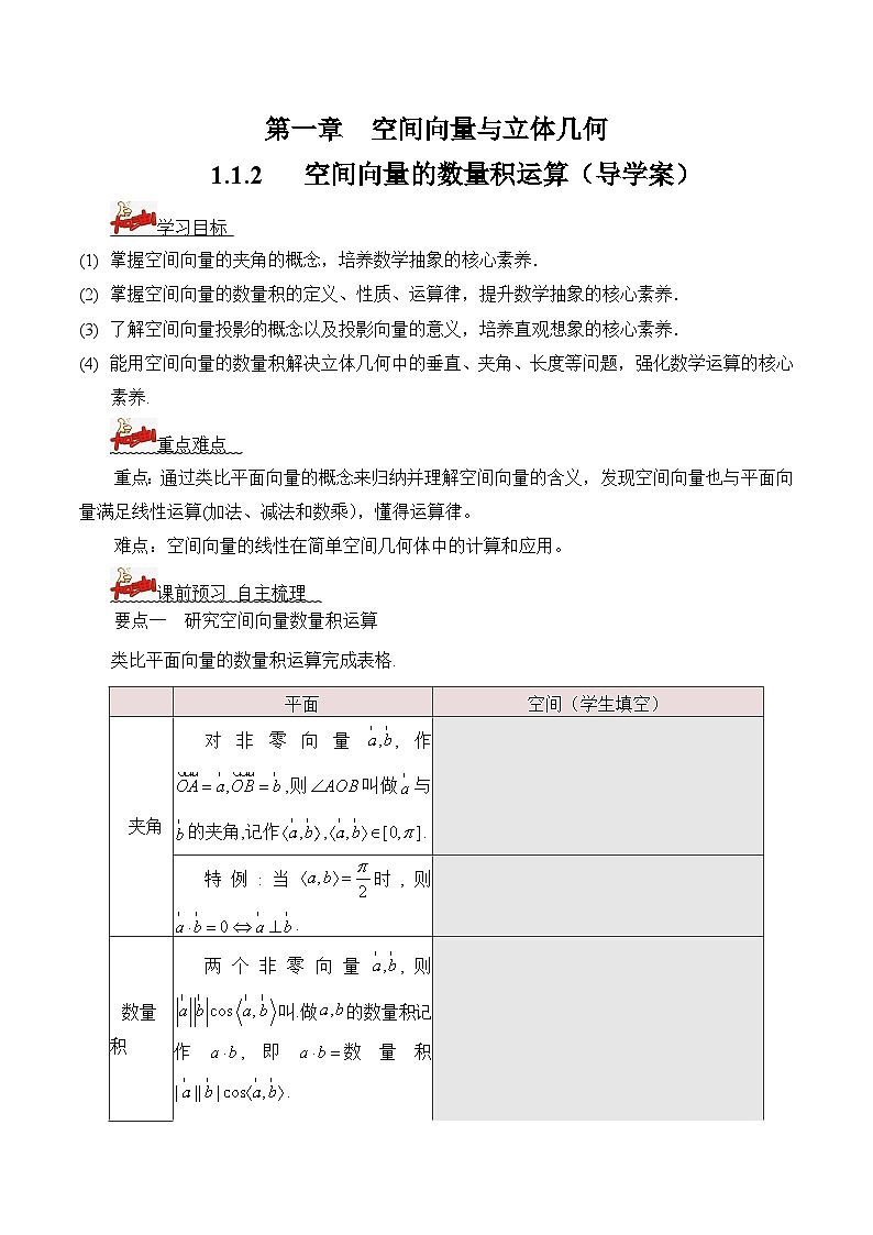 1.1.2+空间向量的数量积运算（课件+教案+导学案+练习）-高二数学同步备课系列（人教A版2019选择性必修第一册）01