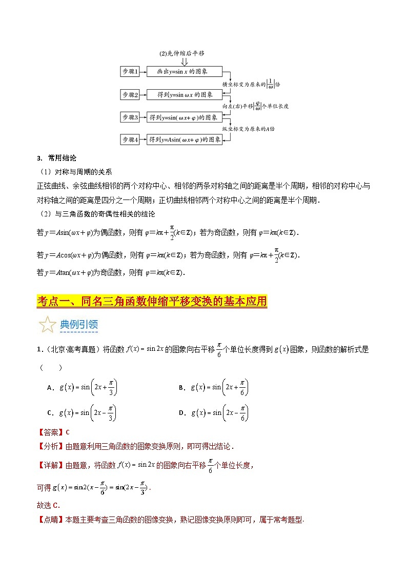 新高考数学二轮复习三角函数提升练习第04讲 三角函数的伸缩平移变换（含解析）第3页