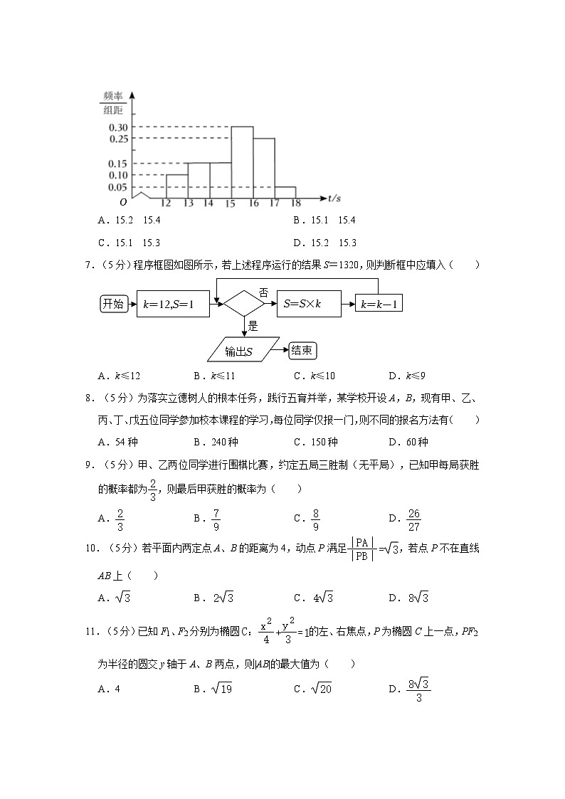 2022-2023学年四川省攀枝花市高二（上）期末数学试卷（理科）02