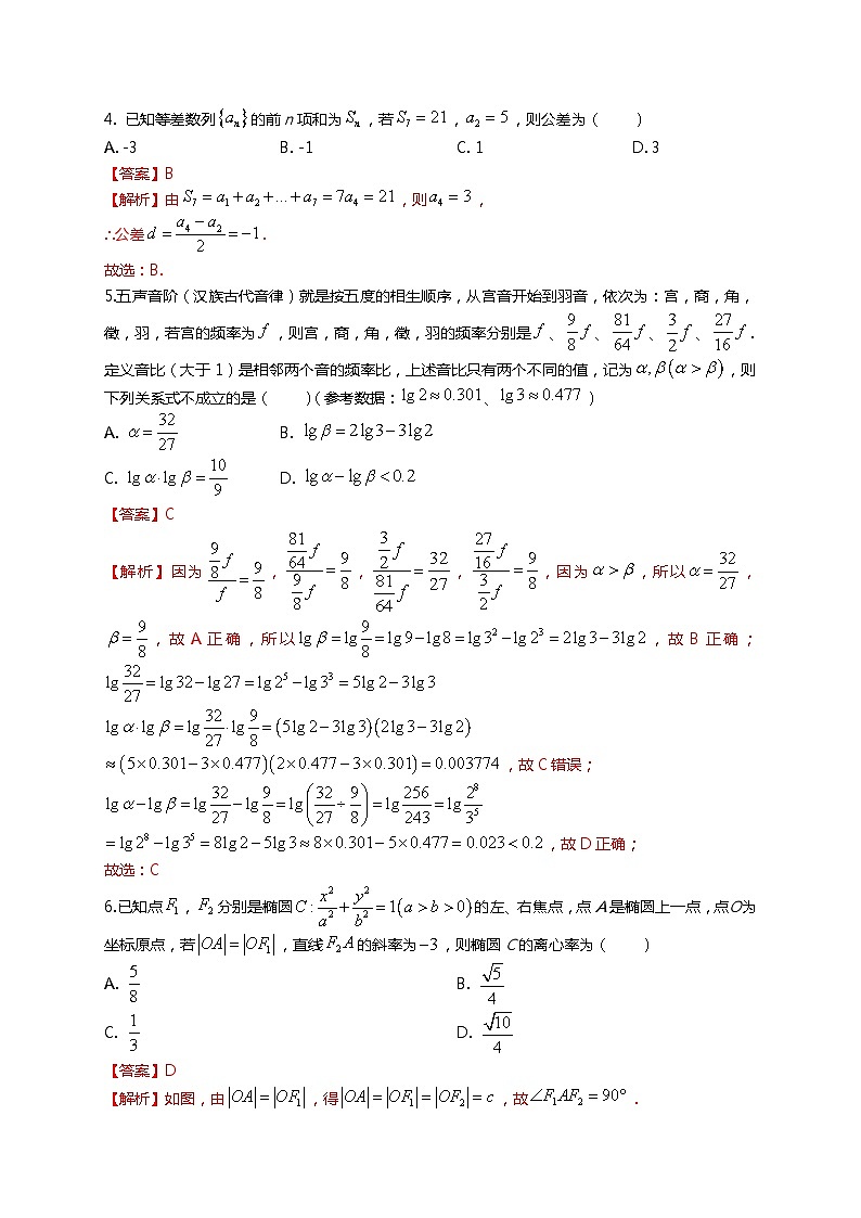 （2024届高考数学）高考数学二轮复习之选填16题专项高分冲刺限时训练（14）02