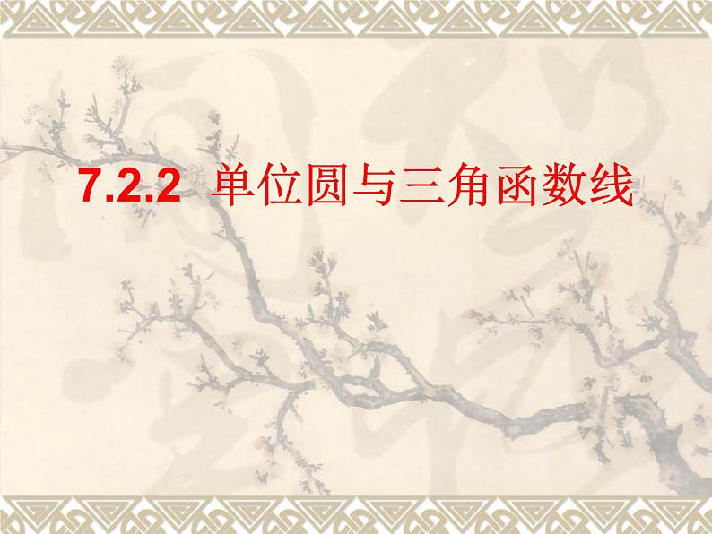 高中数学人教B版必修三第七章7.2.2《单位圆与三角函数线》优秀PPT课件01