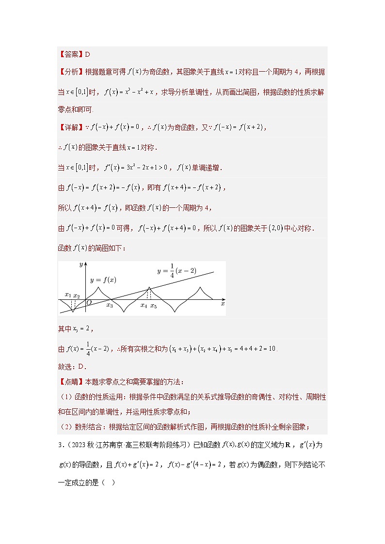 压轴专题01 函数的基本性质小题综合（教师版）第2页