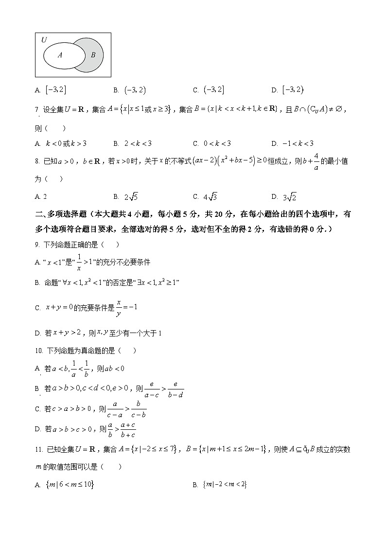 四川省遂宁市射洪市射洪中学校2023-2024学年高一上学期10月月考数学试题无答案第2页