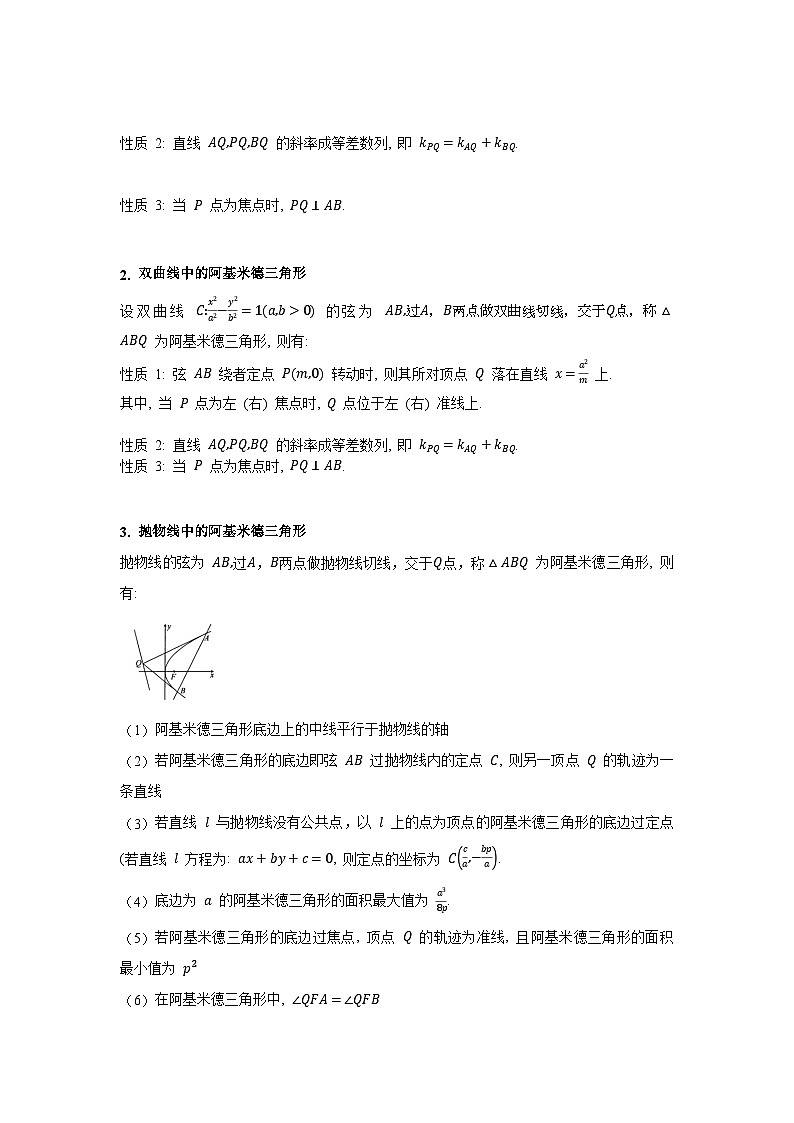 第17讲 圆锥曲线中的阿基米德三角形（高阶拓展）（教师版）第2页
