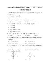 2020-2021学年湖北省武汉市部分重点高中（一中、三中等）高一（上）期中数学试卷