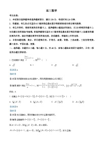 安徽省九师联盟2023-2024学年高三数学上学期10月期中试题（Word版附解析）