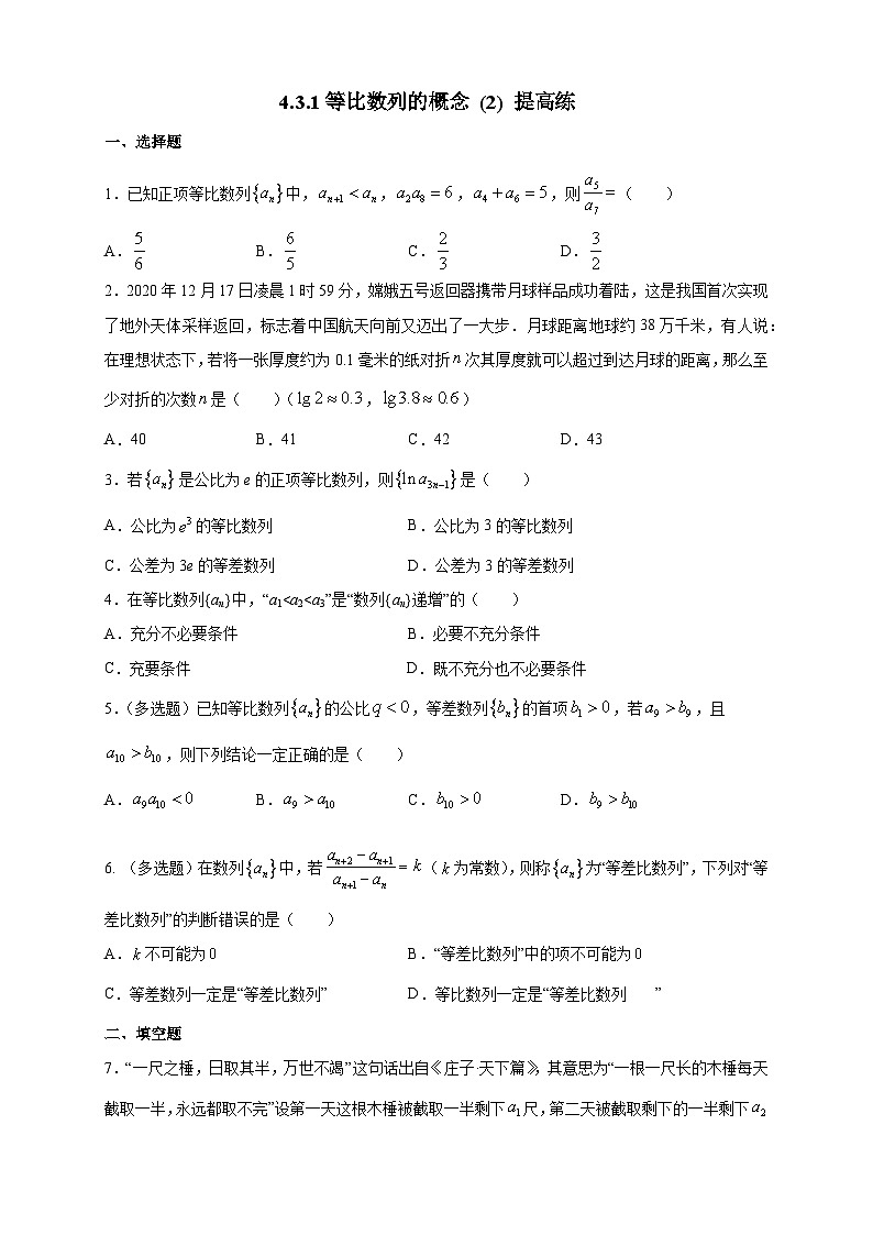 4.3.1等比数列的概念 (2) 提高练第1页