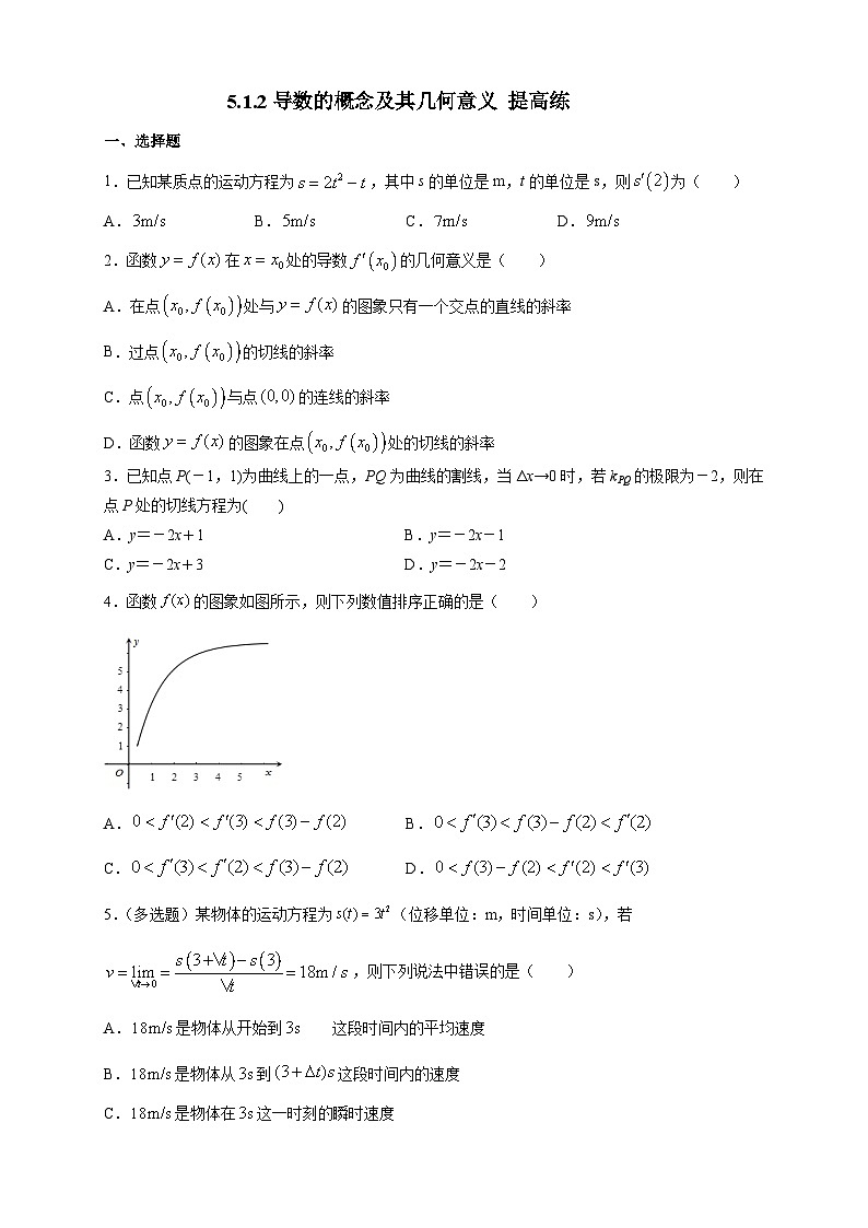 5.1.2导数的概念及其几何意义提高练第1页