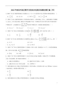 2024年新高考地区数学名校地市选填压轴题好题汇编（四）