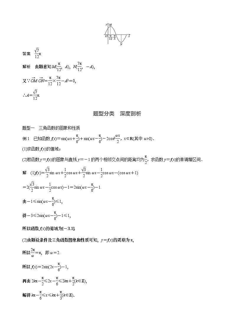 高考专题突破二　高考中的三角函数与平面向量问题 课件及讲义03