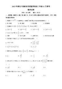 湖北六校新高考联盟学校2023-2024学年高三数学上学期11月联考试题（Word版附答案）