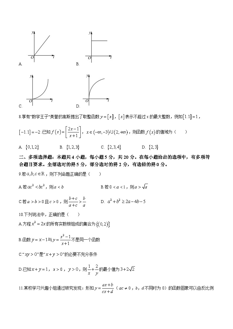 广东省佛山市顺德区容山中学2023-2024学年高一上学期期中数学试题第2页