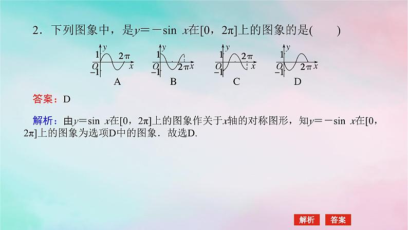 2024版新教材高中数学第五章三角函数5.4三角函数的图象与性质5.4.1正弦函数余弦函数的图象课件新人教A版必修第一册第6页