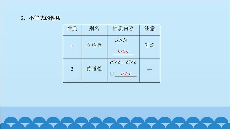数学人教A版（2019）必修第一册 2.1 等式性质与不等式性质课件08