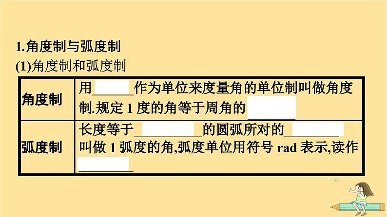 广西专版2023_2024学年新教材高中数学第5章三角函数5.1任意角和蝗制5.1.2蝗制课件新人教A版必修第一册06