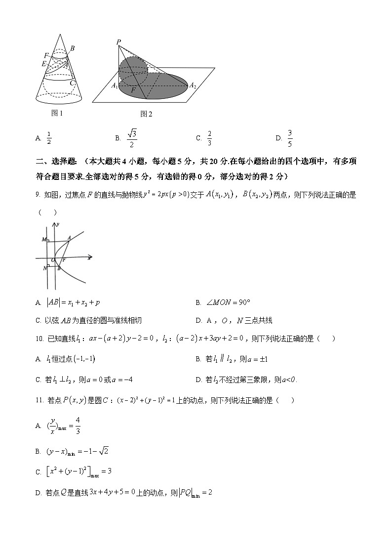 浙江省宁波市金兰教育合作组织2023-2024学年高二数学上学期期中联考试题（Word版附答案）03