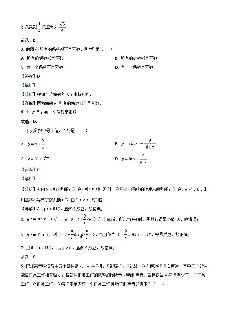 山西省大同市2023-2024学年高三数学上学期10月月考试题（Word版附解析）第2页