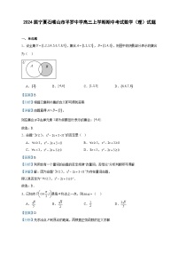 2024届宁夏石嘴山市平罗中学高三上学期期中考试数学（理）试题含答案