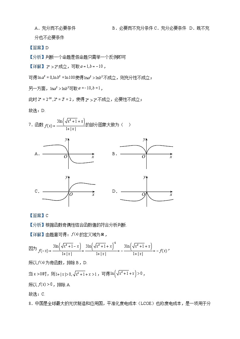 2024届四川省德阳市第五中学高三上学期9月月考数学（理）试题含答案03