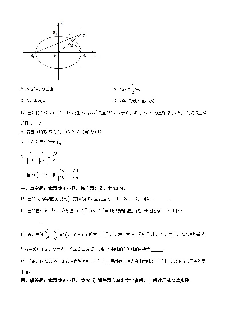 2024徐州一中高二上学期期中考试数学含答案03