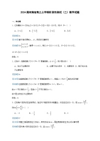 2024届河南省高三上学期阶段性测试（二）数学试题含解析