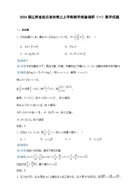 2024届江苏省连云港市高三上学期教学质量调研（一）数学试题含解析