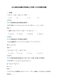 2024届河北省部分学校高三上学期10月月考数学试题含解析