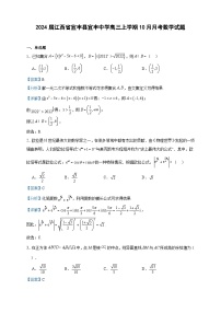 2024届江西省宜丰县宜丰中学高三上学期10月月考数学试题含解析