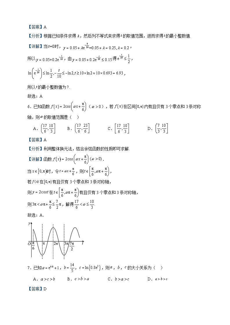 2024届安徽省六安市六安二中教育集团高三上学期第二次（10月）月考数学试题含解析03