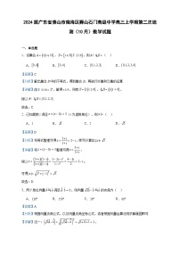 2024届广东省佛山市南海区狮山石门高级中学高三上学期第二次统测（10月）数学试题含解析