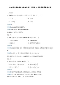 2024届江苏省扬州市高邮市高三上学期10月学情调研数学试题含解析