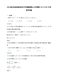 2024届江西省宜春市宜丰中学创新部高三上学期第一次（10月）月考数学试题含解析