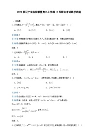 2024届辽宁省名校联盟高三上学期10月联合考试数学试题含解析