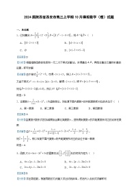 2024届陕西省西安市高三上学期10月模拟数学（理）试题含解析