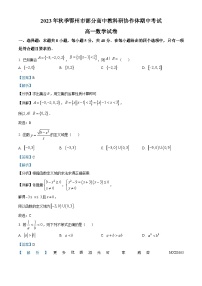湖北省鄂州市部分高中教科研协作体2023-2024学年高一上学期11月期中数学试题（解析版）