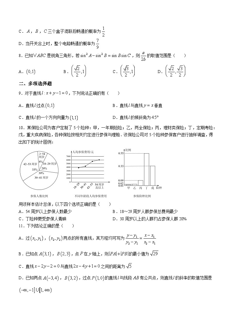 44，四川省成都东部新区养马高级中学2023-2024学年高二上学期期中考试数学试题(无答案)第2页