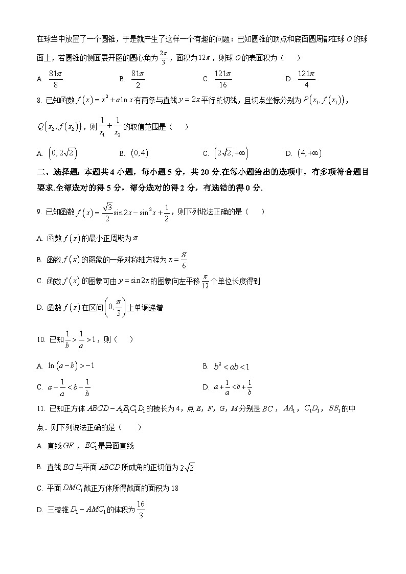 河北省沧州市三县联考2023-2024学年高三数学上学期11月月考试题（Word版附解析）第2页