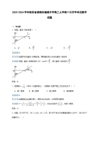 2023-2024学年陕西省渭南市蒲城中学高二上学期9月开学考试数学试题含答案