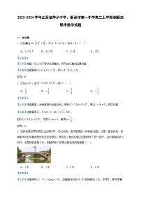 2023-2024学年江西省萍乡中学、新余市第一中学高二上学期创新班联考数学试题含答案