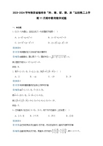 2023-2024学年陕西省榆林市“府、靖、绥、横、定“五校高二上学期11月期中联考数学试题含答案