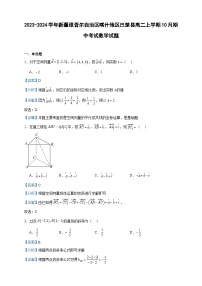 2023-2024学年新疆维吾尔自治区喀什地区巴楚县高二上学期10月期中考试数学试题含答案