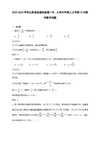 2023-2024学年江苏省盐城市盐城一中、大丰中学高二上学期10月联考数学试题含答案